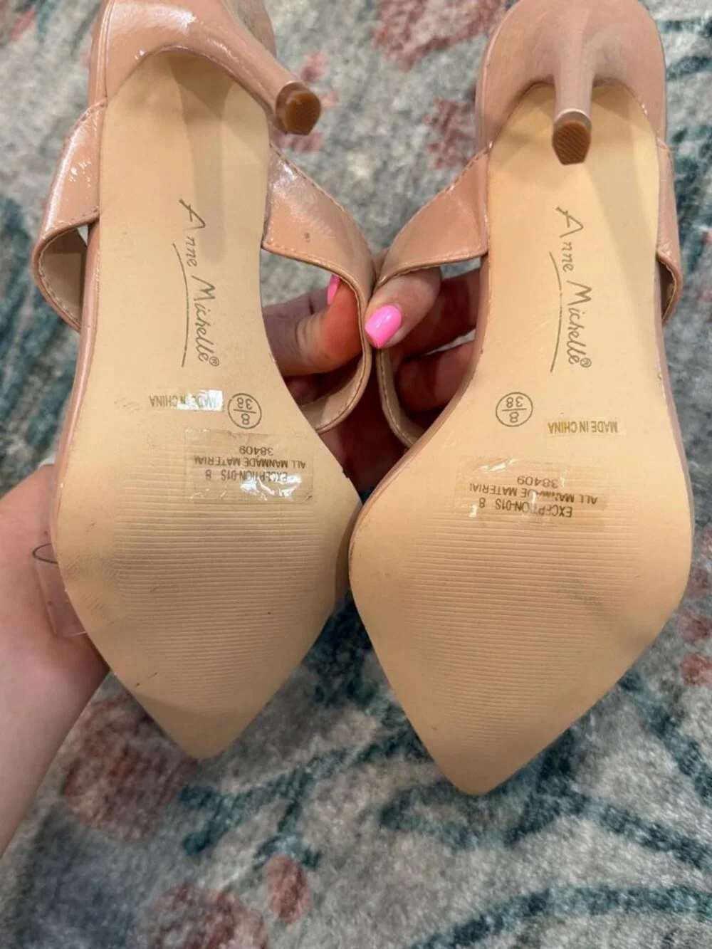 Women's Tan and Pink Courts
